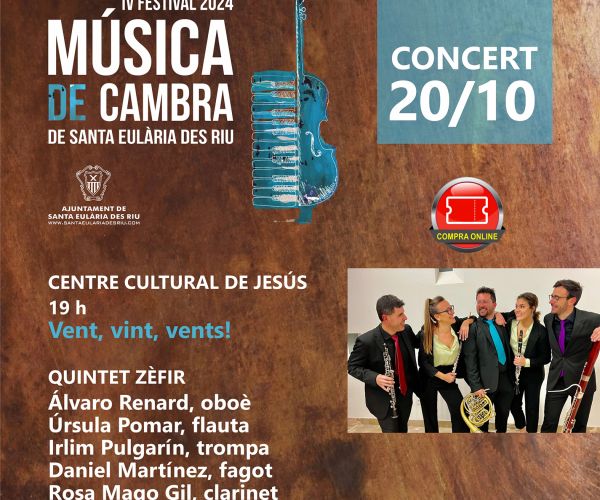 El Festival de Música de Cámara llega este domingo con una sesión de viento madera con el trompa ibicenco Irlim Pulgarín y su Quintet Zèfir