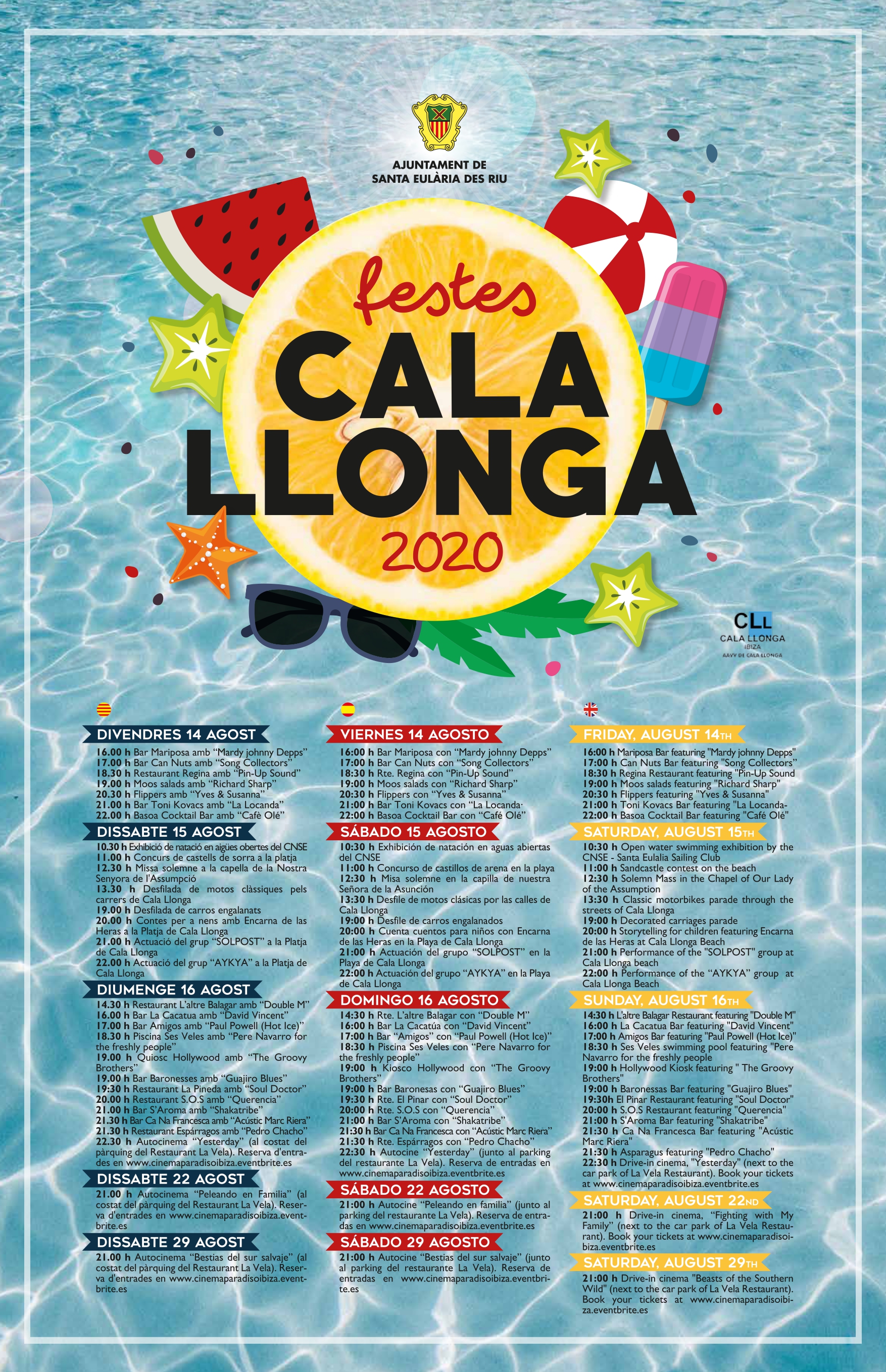 cartel festes cala llonga 2020