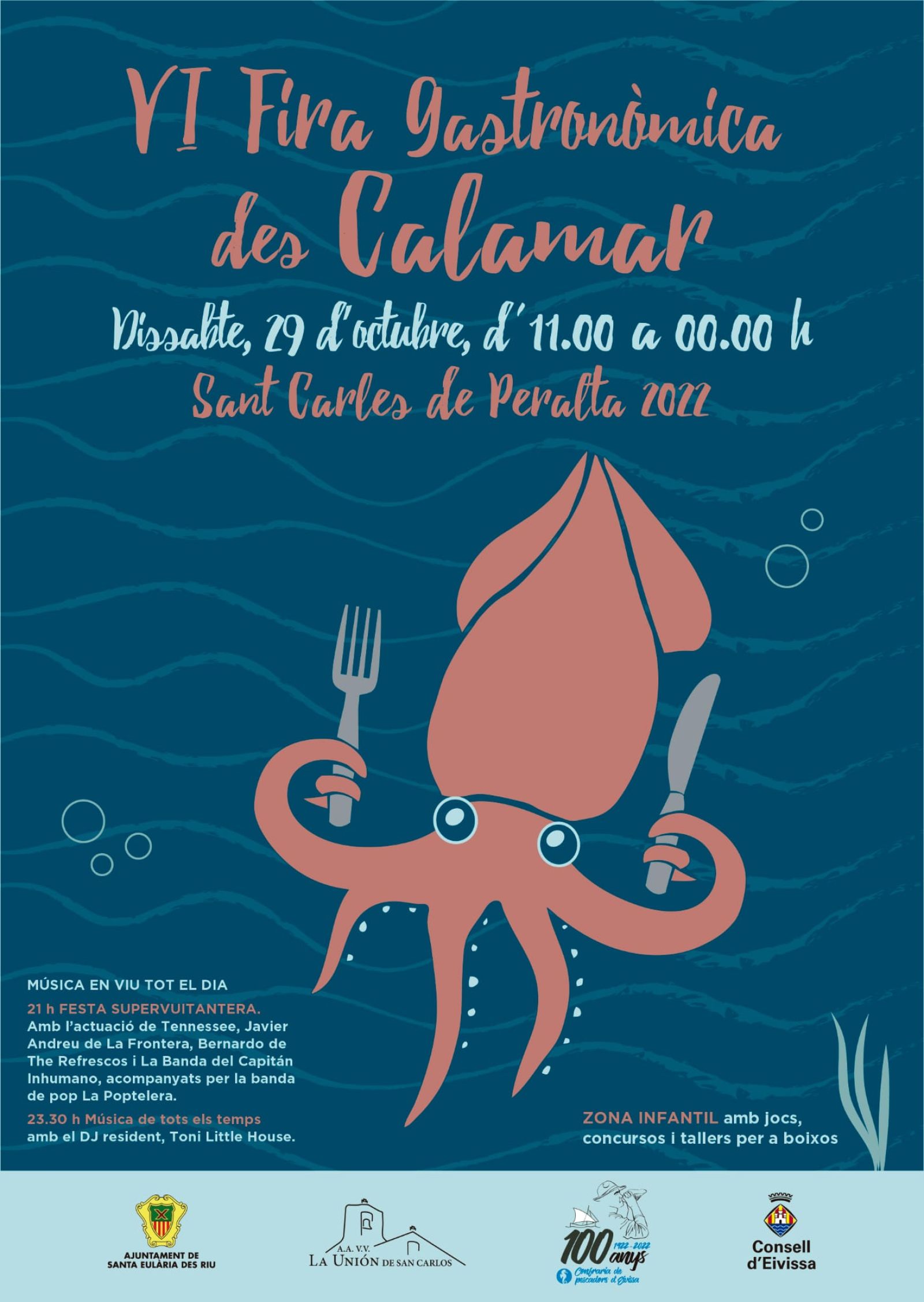 La Fira Gastronòmica des Calamar vuelve el sábado a Sant Carles con una tonelada de producto y unas 8.000 tapas