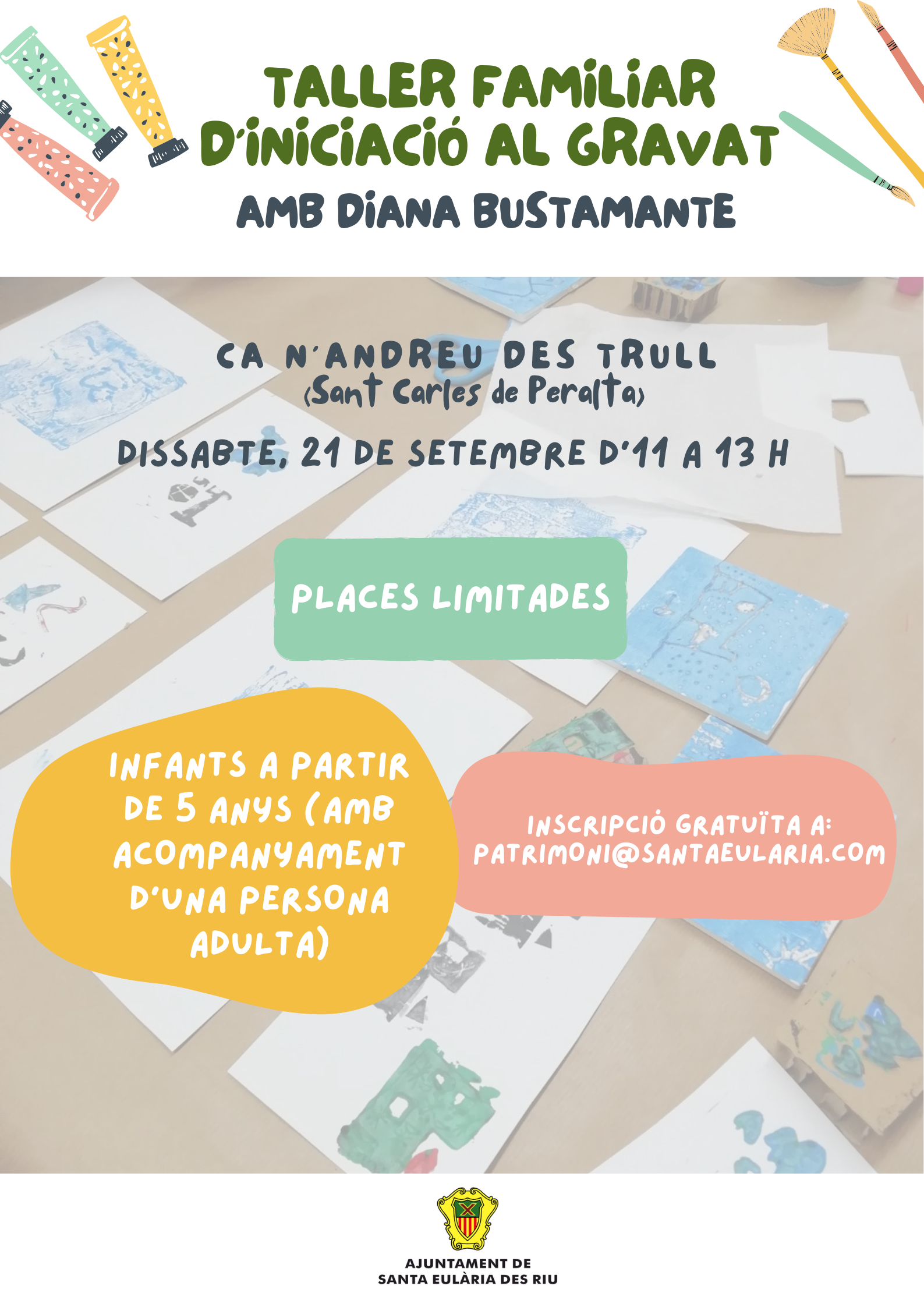 El museo etnográfico Ca n’Andreu des Trull organiza el 21 de septiembre un taller de introducción al grabado dirigido a familias