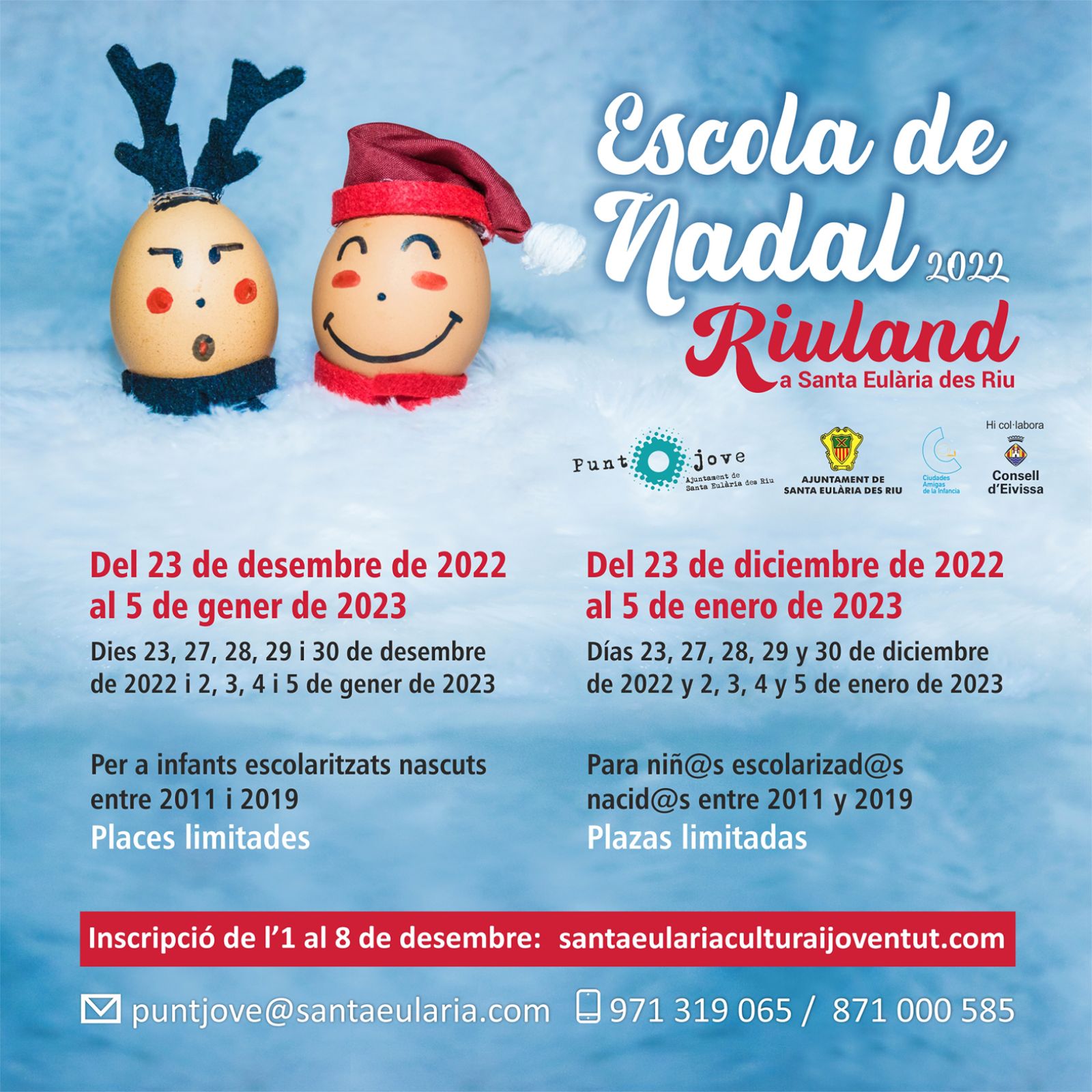 El jueves se abren las inscripciones para la Escuela de Navidad que ofrecerá talleres y actividades de ocio a los niños y niñas para facilitar la conciliación familiar