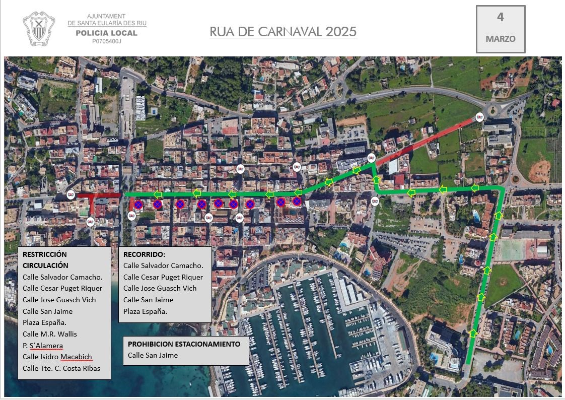 Todo listo para una nueva edición del Carnaval de Santa Eulària des Riu 2025