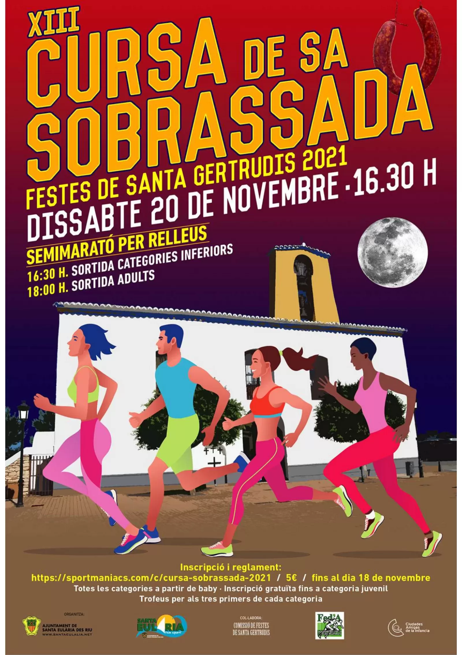 Abiertas las inscripciones para la Cursa de sa Sobrassada que se celebrará en Santa Gertrudis el próximo 20 de noviembre