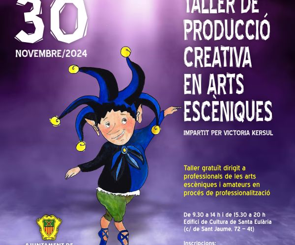 El departamento de Cultura organiza un taller gratuito de producción creativa en artes escénicas