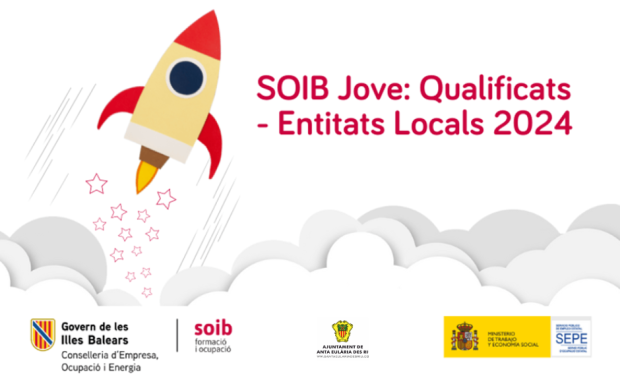 El Ayuntamiento de Santa Eulària des Riu y el SOIB ofrecen ocho puestos de trabajo para menores de 30 años dentro del programa ‘SOIB Jove: Qualificats-Entitats Locals 2024’