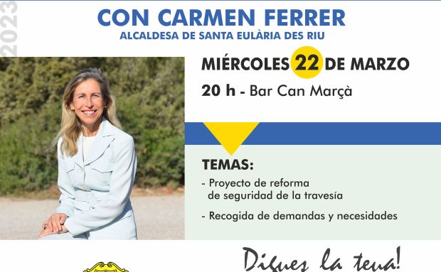 Presentación en Can Marçà de las futuras mejoras en seguridad vial y del barrio el el 'Digues la teua' del 23 de marzo