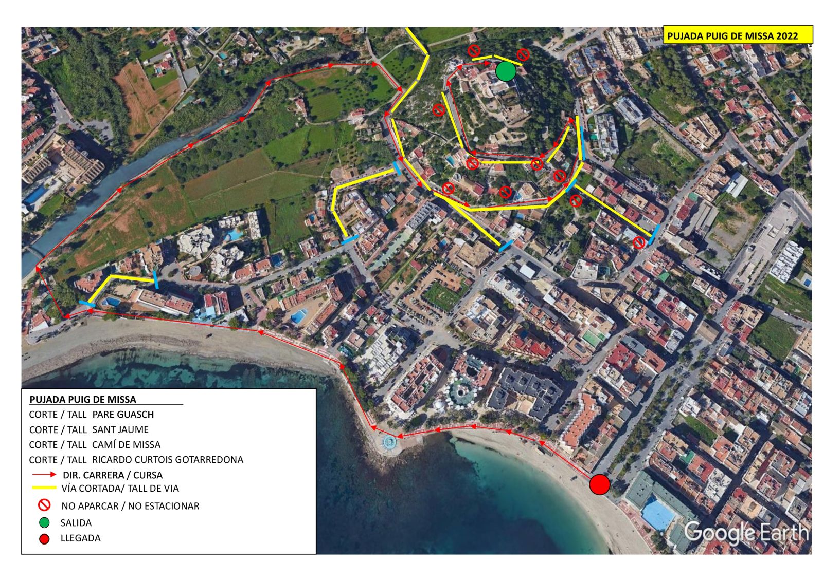 Restricciones de tráfico y aparcamiento con motivo de la XXIX edición de la Pujada al Puig de Missa