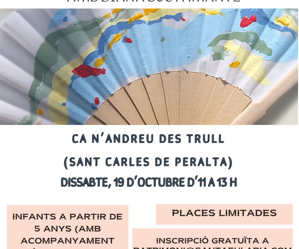 Ca n’Andreu des Trull acull el 19 d'octubre un taller de decoració de ventalls amb l'artista Diana Bustamante