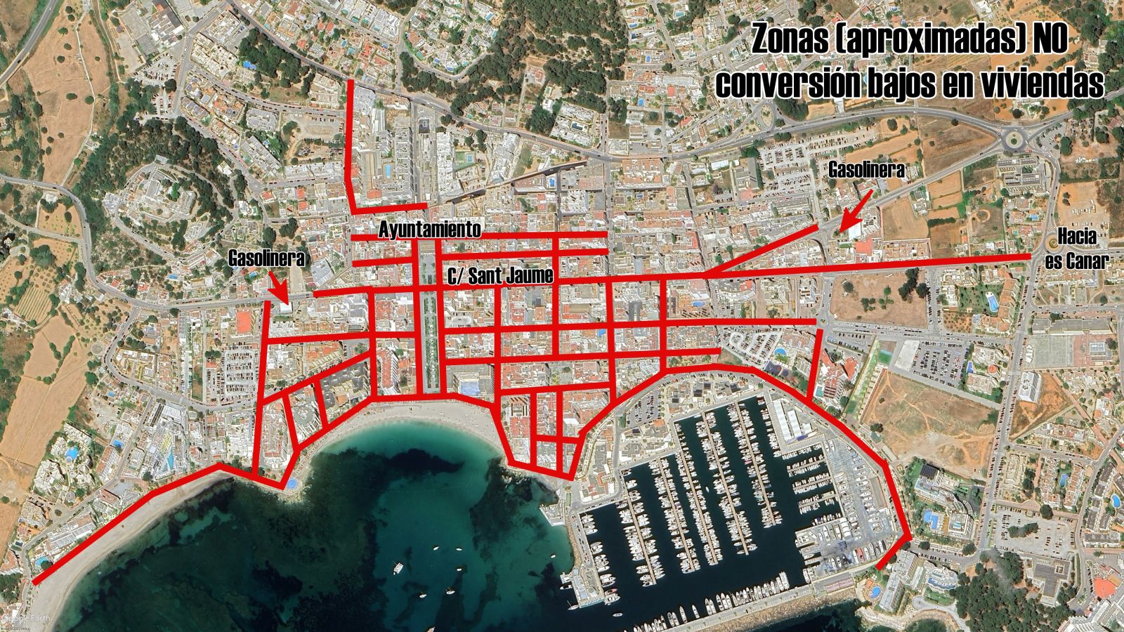 El pleno aprueba impedir la reconversión de locales en vivienda en Santa Gertrudis y Sant Carles, así como en las calles más céntricas del resto de núcleos urbanos para proteger al pequeño comercio y los entornos patrimoniales