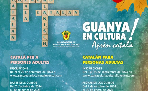 El lunes 9 de septiembre se abren las inscripciones a los cursos de catalán del Ayuntamiento de Santa Eulària des Riu