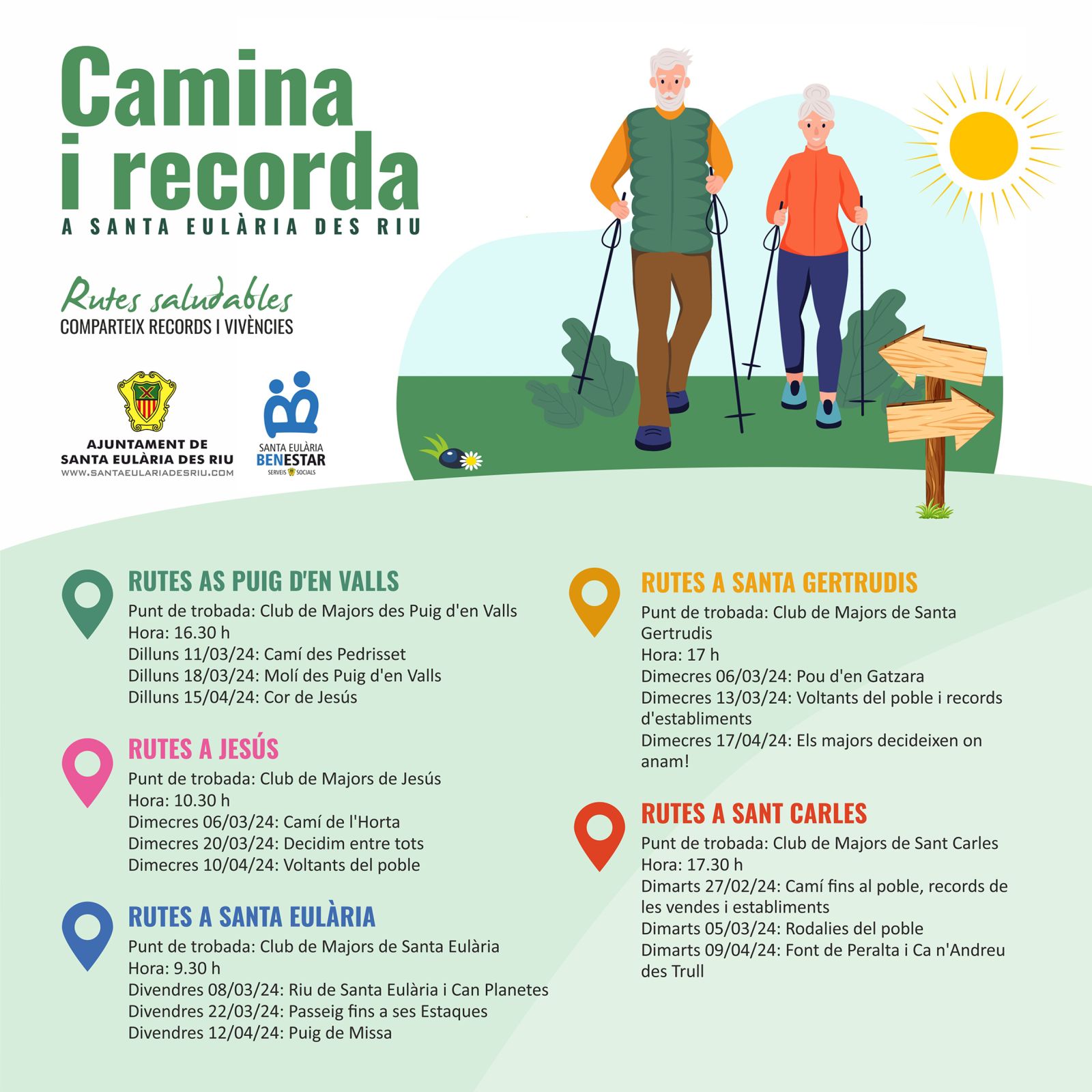 'Camina i recorda', rutas saludables en Santa Eulària des Riu