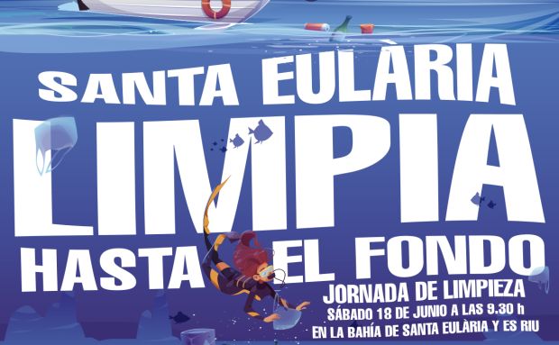 El Ayuntamiento organiza este sábado la limpieza del fondo marino de la bahía de Santa Eulària