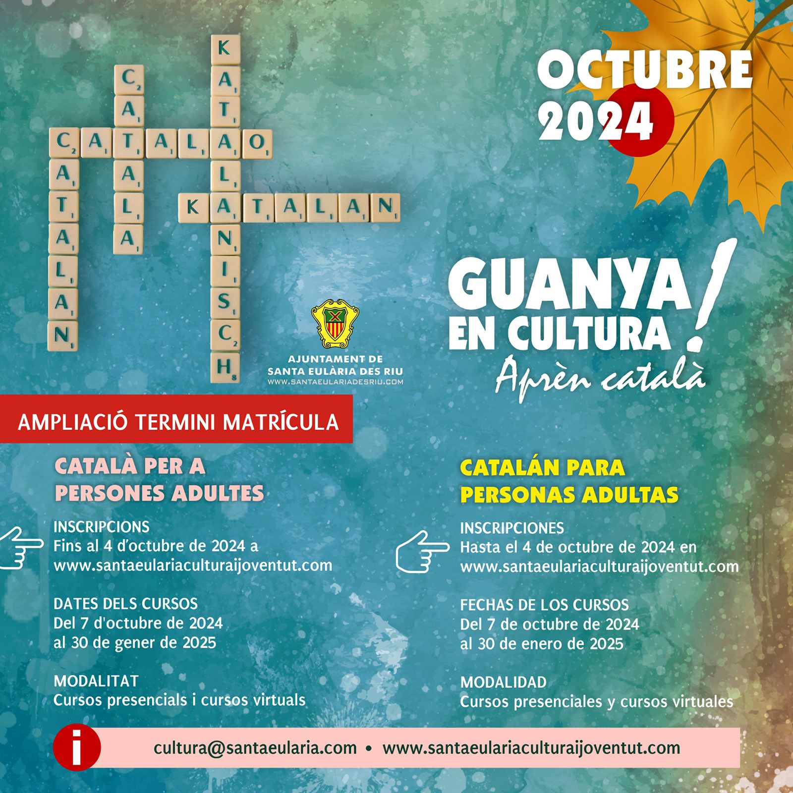 Ampliat fins al divendres 4 d'octubre el termini per a apuntar-se als cursos de català de l'Ajuntament de Santa Eulària des Riu