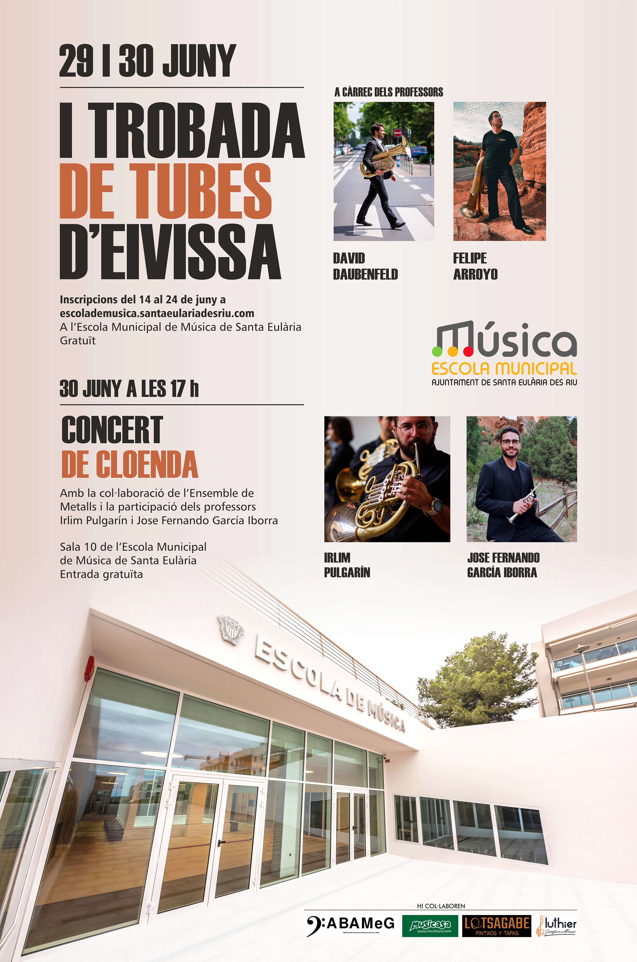 L'Escola Municipal de Música acull aquest cap de setmana la I Trobada de Tubes d’Eivissa que es tancarà amb un gran concert gratuït