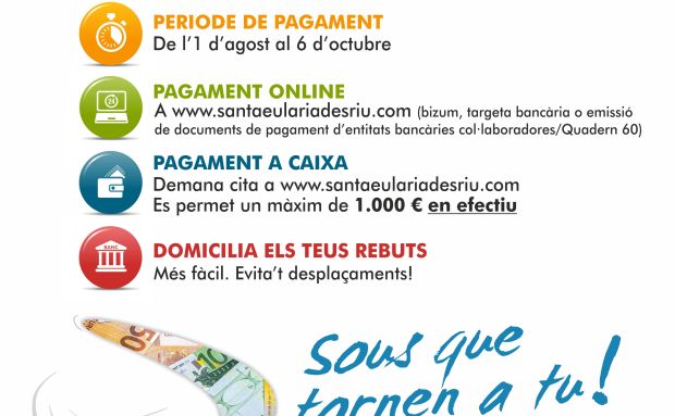 Aquest dimarts s'inicia el període voluntari pel pagament dels tributs municipals de Santa Eulària, que inclou per primera vegada la plataforma Bizum