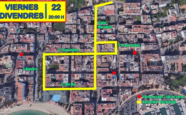 Dispositivos especiales para regular el tráfico y limitar temporalmente el estacionamiento durante la Semana Santa