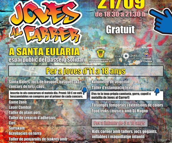 Acrobacias, circo, laser combat y una jaula para duelos futboleros en la tercera jornada de Joves al Carrer que se celebra el sábado en el Passeig Solidari de Santa Eulària