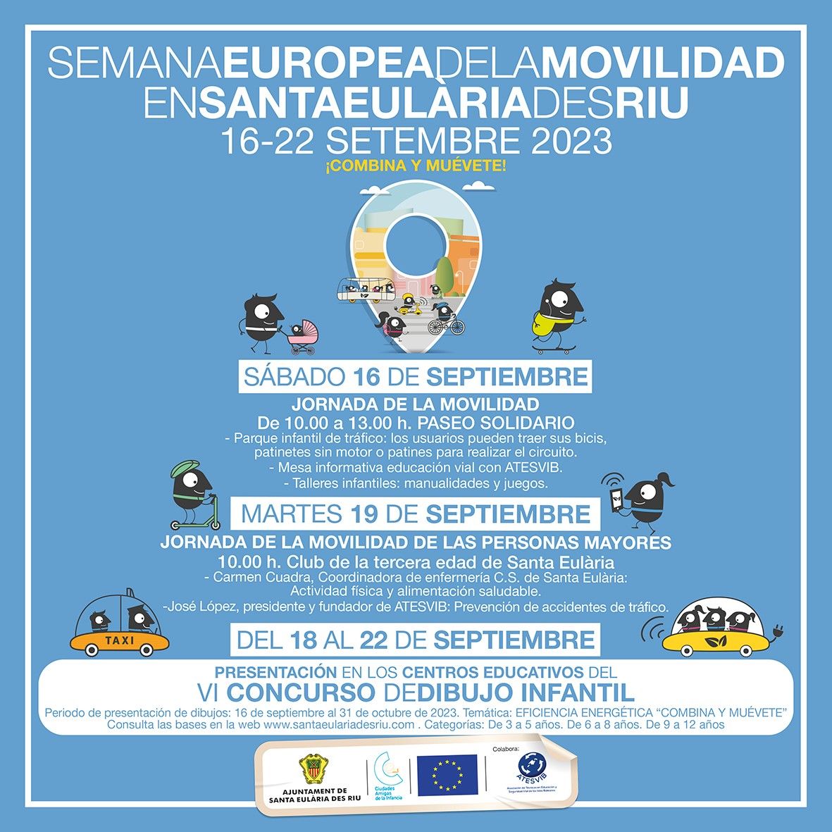 Santa Eulària des Riu celebra el sábado la Semana Europea de la Movilidad con una jornada de talleres y circuito para bicis en el Paseo Solidario