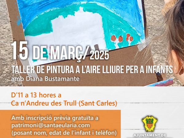 Taller de pintura al aire libre para niños en el Trull de Ca n’Andreu 15 de marzo de 2025