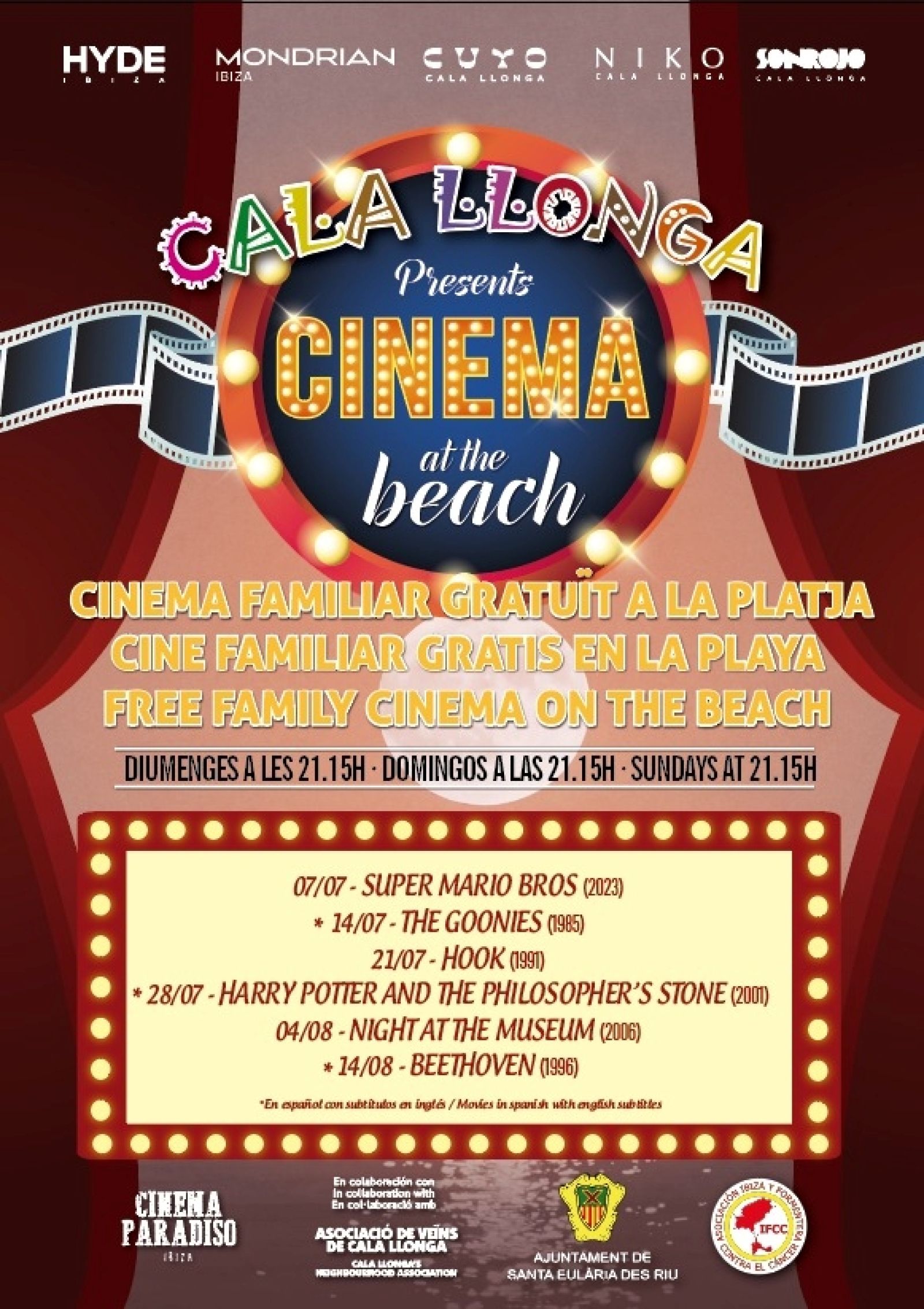 Cine en la playa de Cala Llonga