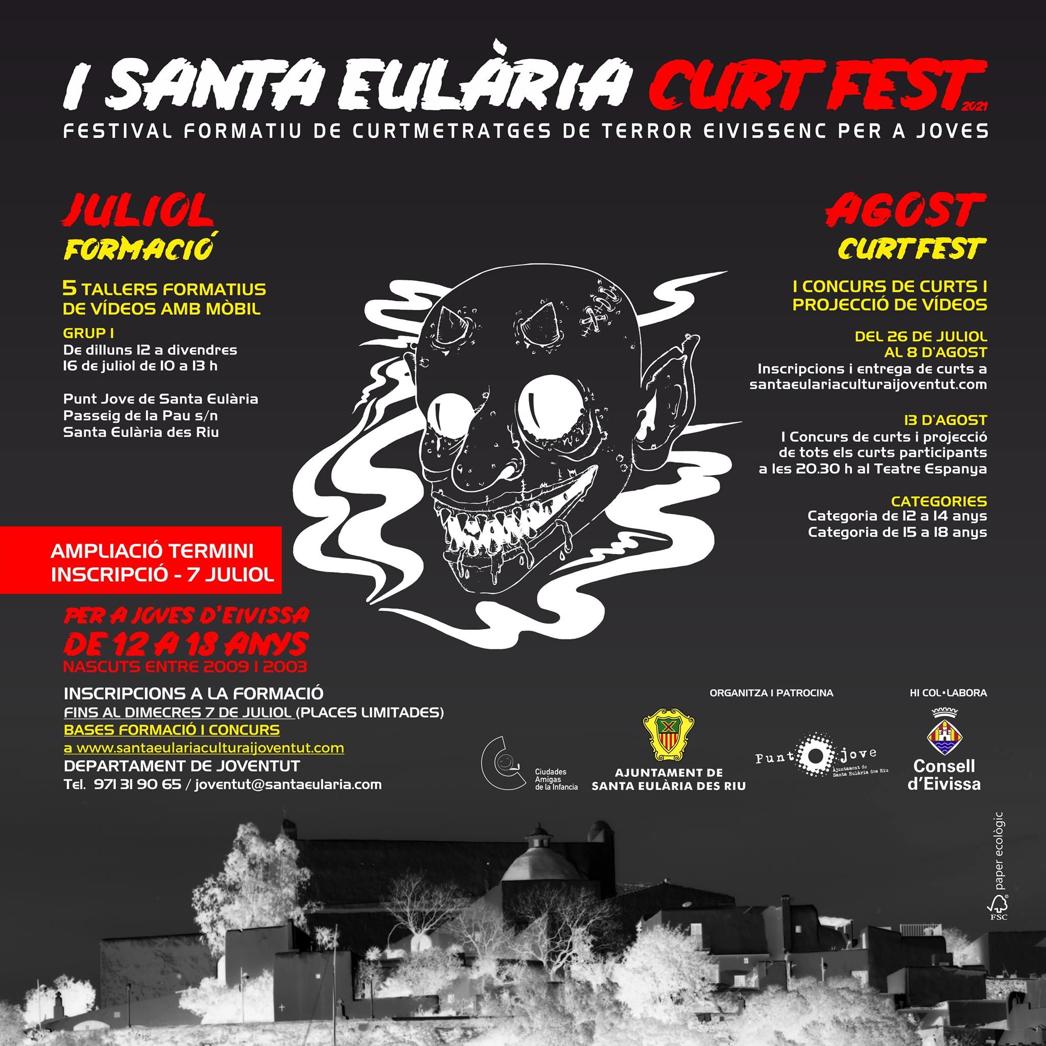 Abierto el plazo de inscripción para el concurso de cortos de terror realizados por jóvenes ‘I Santa Eulària Curt Fest’