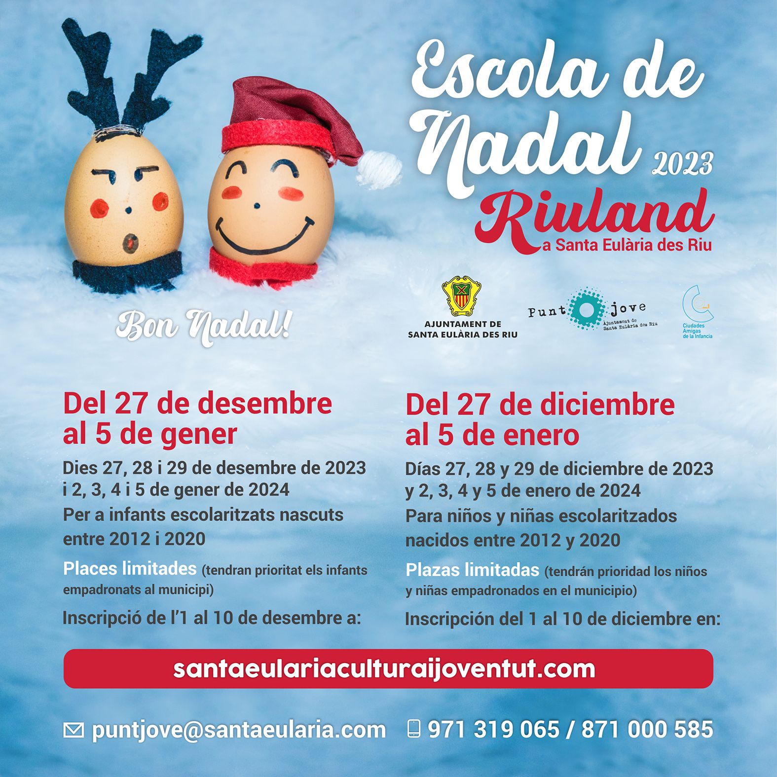 El viernes se abren las inscripciones para la Escuela de Navidad que contará con descuentos para familias numerosas, monoparentales y para niños con discapacidad