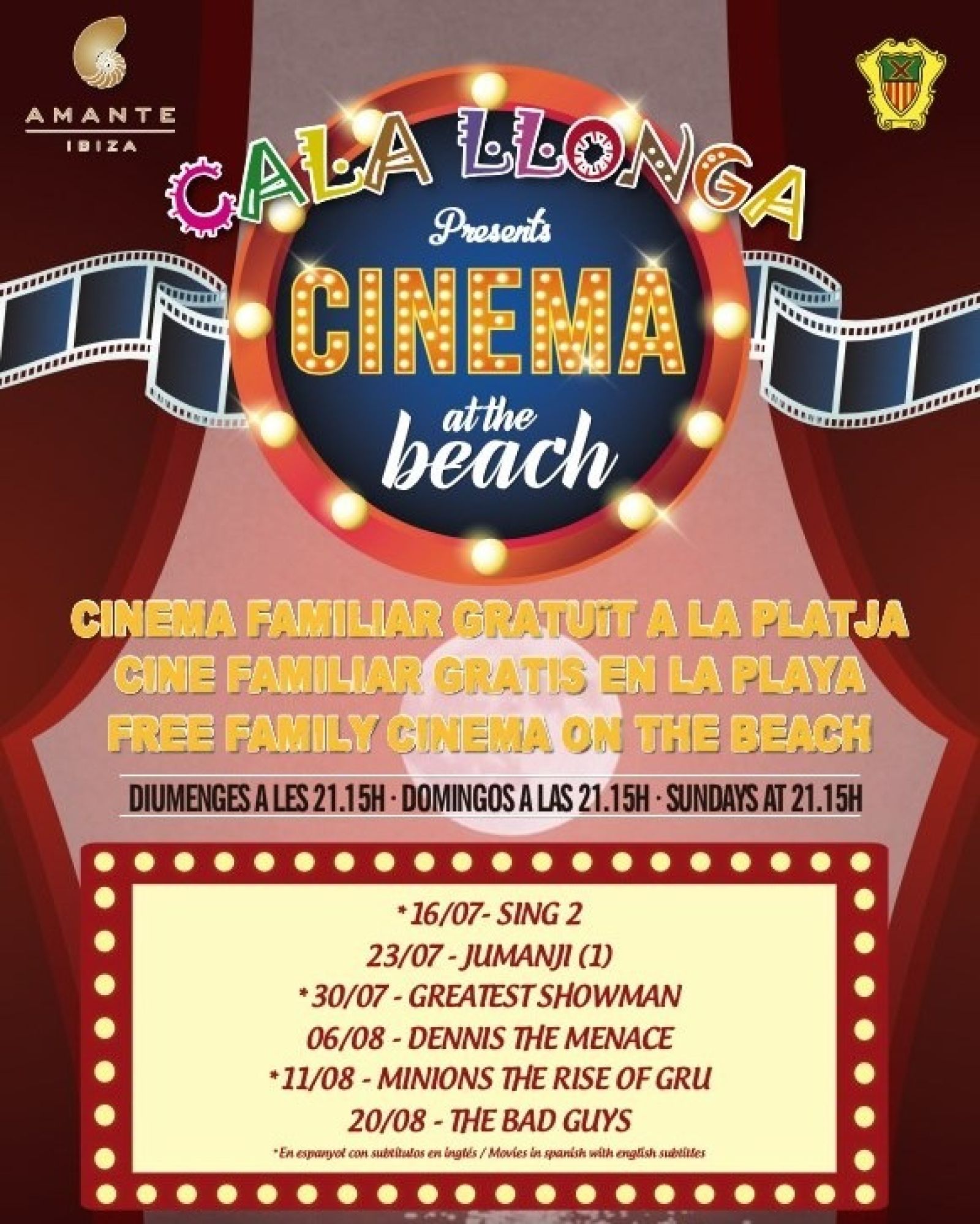 Cine a la fresca en Cala Llonga