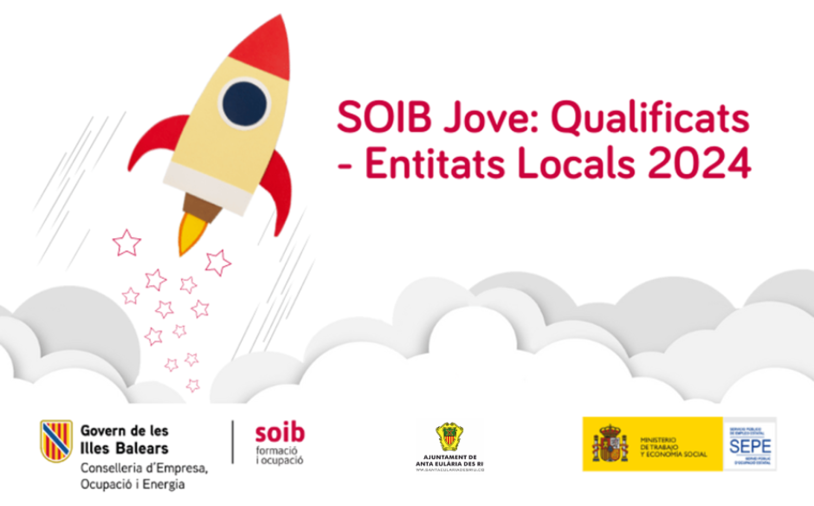 El Ayuntamiento de Santa Eulària des Riu y el SOIB ofrecen ocho puestos de trabajo para menores de 30 años dentro del programa ‘SOIB Jove: Qualificats-Entitats Locals 2024’