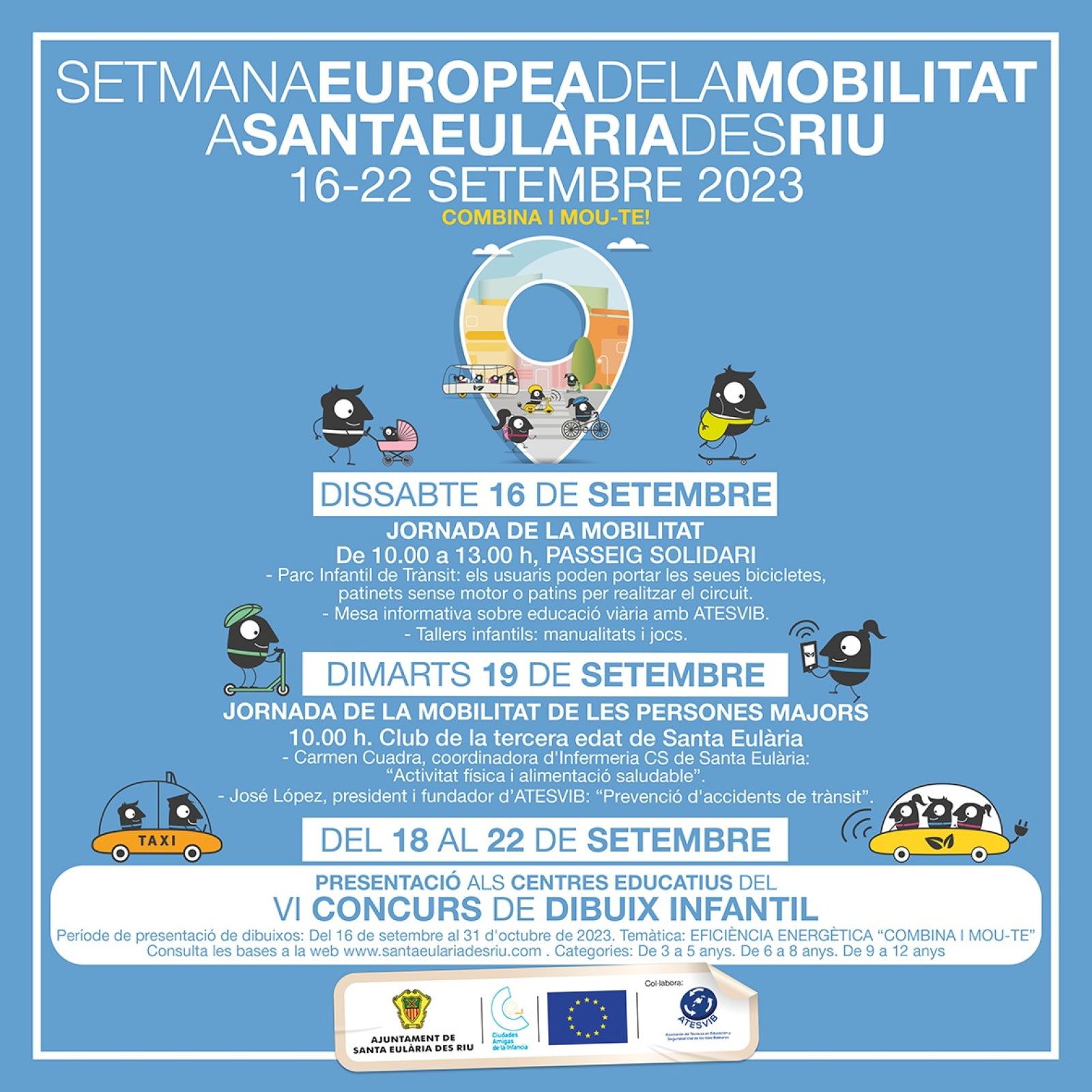 Santa Eulària des Riu celebra el dissabte la Setmana Europea de la Mobilitat amb una jornada de tallers i circuit per a bicis al Passeig Solidari