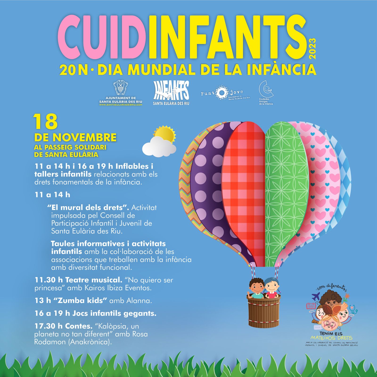 Una clase de ‘zumba’, teatro musical, actividades integradoras para niños con diversidad funcional y juegos en la celebración del Día de la Infancia